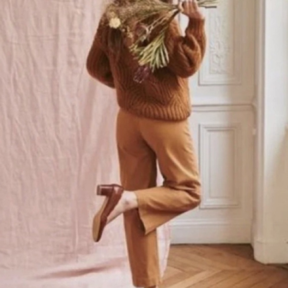 Sezane June pants 36 4 brown camel